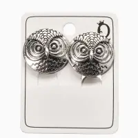 Клипсы "Винтаж" сова, цвет чернёное серебро Клипсы "Винтаж" сова, цвет чернёное серебро