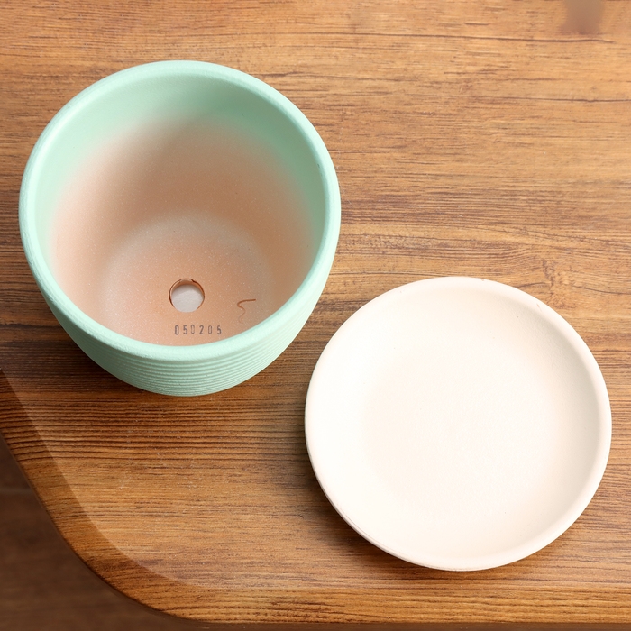 Горшок цветочный Спираль бирюзовый крокус №1, 0,7 л, d - 11,7 см Горшок цветочный Спираль бирюзовый крокус №1, 0,7 л, d - 11,7 см