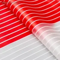 Плёнка для цветов и подарков «Полосы», красная, 60×60 см
