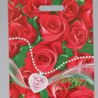 Пакет "L`amour, полиэтиленовый с вырубной ручкой 30х40 см, 60 мкм