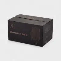 Набор стаканов 6 шт, 400 мл, золотой обод