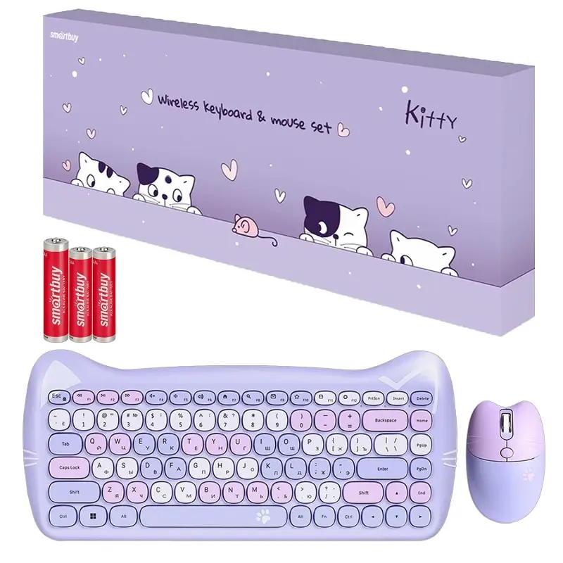 Комплект клавиатура+мышь мультимедийный Smartbuy 668396 Kitty (SBC-668396AG-KT) /10 Комплект клавиатура+мышь мультимедийный Smartbuy 668396 Kitty (SBC-668396AG-KT) /10