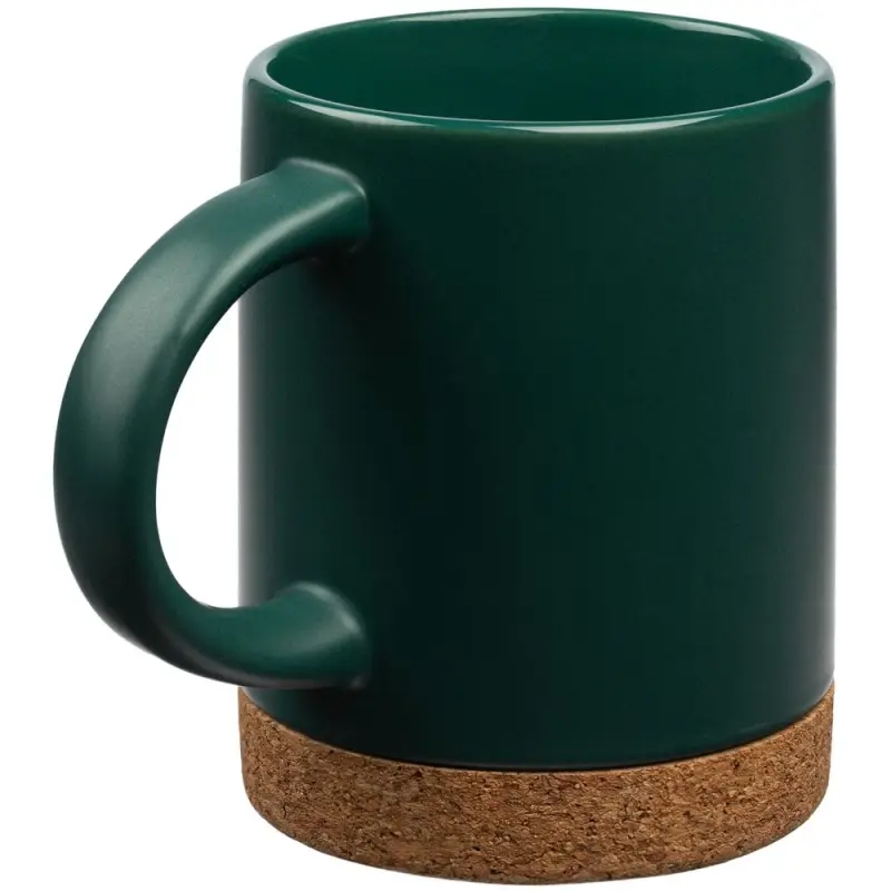 Кружка с пробковой подставкой Corky, зеленая Кружка с пробковой подставкой Corky, зеленая