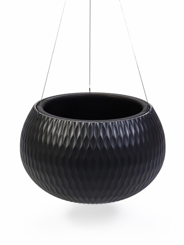 Кашпо "Жемчужина" подвесное 7л, графитовый