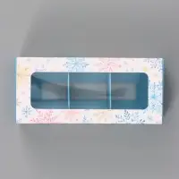 Коробка для 3 конфет &laquo;Снежинки&raquo;, 13.3&times;3.3&times;5.8 см