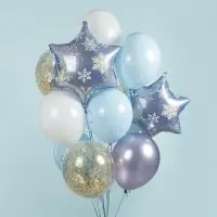 Воздушный шар фольгированный 19" «Снежинка»