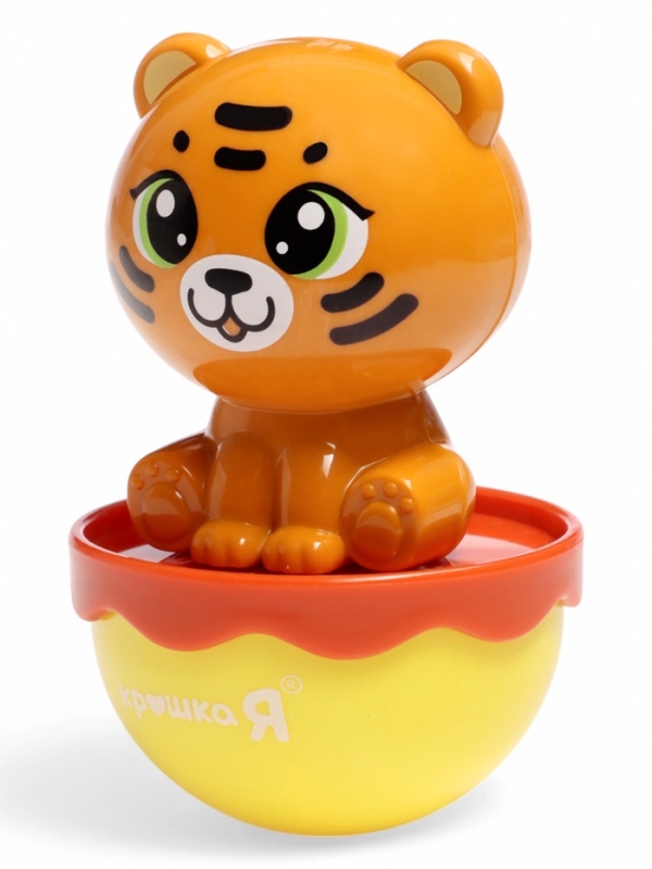 Неваляшка детская, тигрёнок, цвет оранжевый