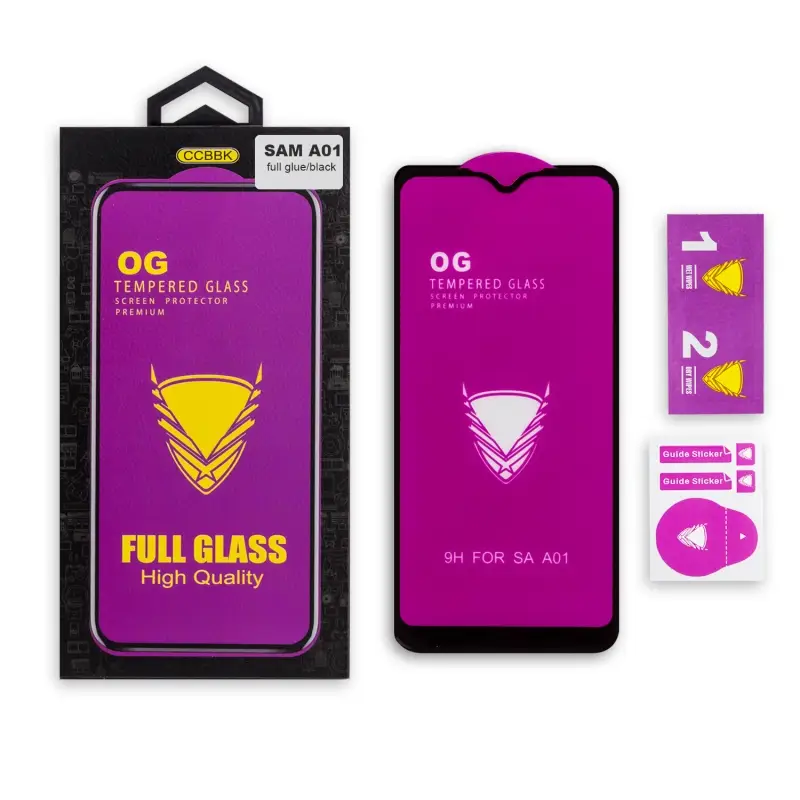 Защитное стекло Samsung A01 OG 3D черное Защитное стекло Samsung A01 OG 3D черное