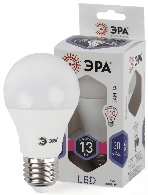 Лампа светодиодная LED 20 Вт 1600Лм 4000К груша нейтральный E27 220-240В LED A65-20W-840-E27 Red Line