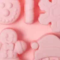 Форма для выпечки новогодняя Доляна &laquo;Новогодние подарки&raquo;, силикон, 20&times;12.7&times;1.7 см, 14 ячеек, розовая