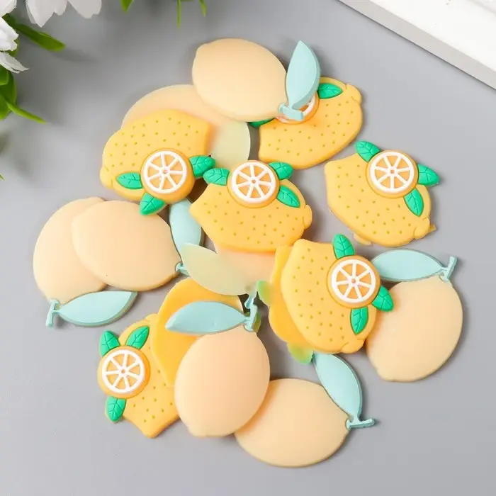 Декор для творчества резина Декор для творчества резина "Лимончики" набор 16 шт 2,3х3 см