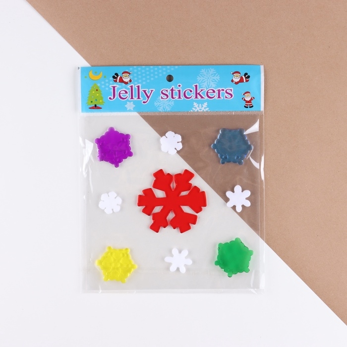 Наклейки на окна Наклейки на окна "Снежинки" разноцветные, белые, 20 х 20 см