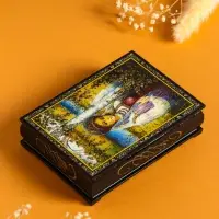 Шкатулка «Русская красавица», 10×14 см, лаковая миниатюра