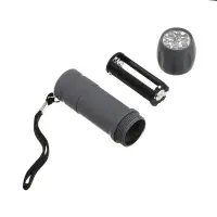 Фонарь ручной тм ЕРМАК, мини, прорезиненное покрытие, 9 LED, 1 режим, 3хААА