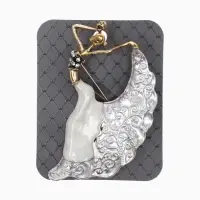 Брошь &laquo;Балерина&raquo;, драма, серая в чернёном золоте