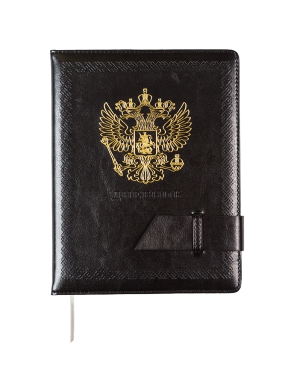Дневник школьный 1-11 класс, deVENTE &laquo;Герб&raquo;, искусственная кожа, черный