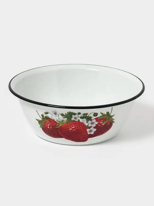 Миска эмалированная, 2 л, белая