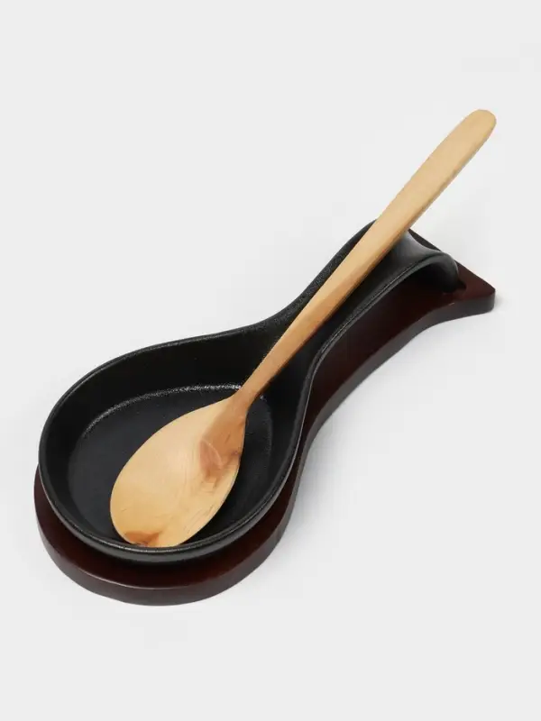 Подставка под ложку с поддоном Magistro &laquo;Галактика&raquo;, фарфор, 23.5&times;10.5&times;5 см, чёрная