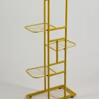 Подставка для цветов Greengo, 5 полок, 44&times;22&times;95 см, напольная, металл, цвет золотой