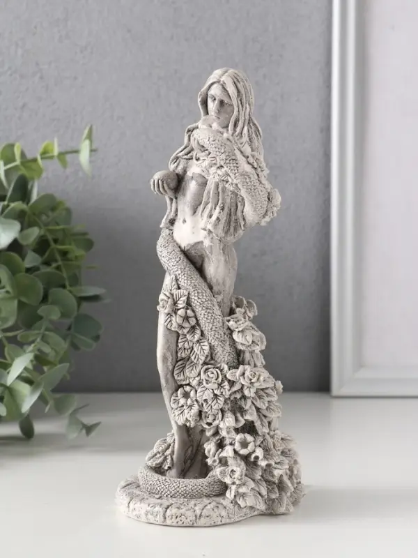 Фигура «Ева со змеей», 20×8.5×9 см, серая