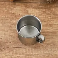 Кружка Доляна &laquo;Мэйли&raquo;, 170 мл, d=7 см, толщина 0.33 мм, нержавеющая сталь, хромированная