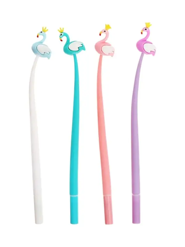 Ручка гелевая-прикол «Фламинго», МИКС