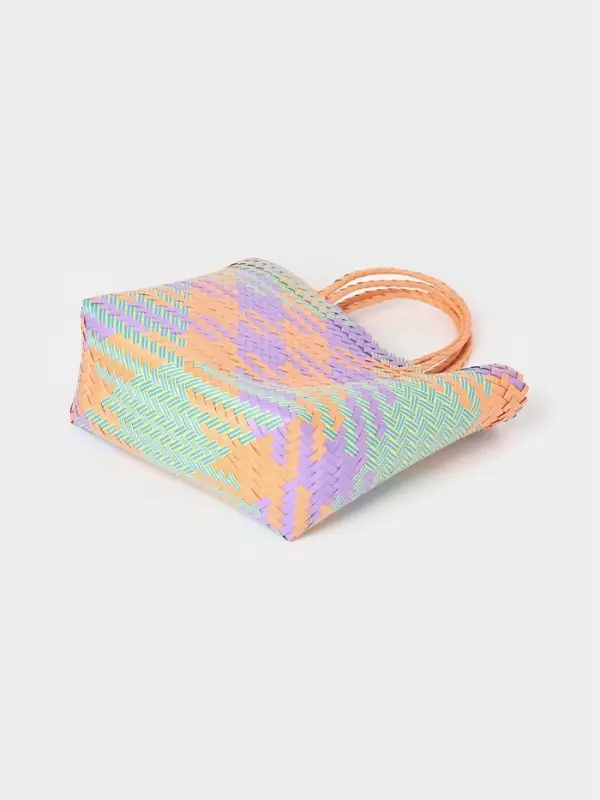 Сумка плетёная, 30&times;10&times;30 см, пластик, разноцветная