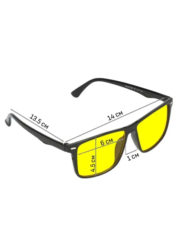 Очки для водителя &laquo;Мастер К&raquo;, антиблик, антифары, чёрный, жёлтый