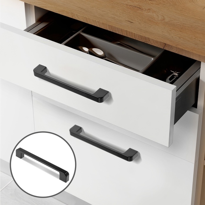 Ручка-скоба CAPPIO FREEDOM, м/о 128 мм, цвет черный, 10 шт. Ручка-скоба CAPPIO FREEDOM, м/о 128 мм, цвет черный, 10 шт.