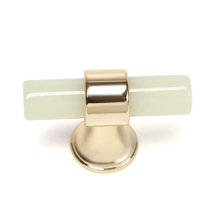 Ручка кнопка CAPPIO PK106, D=12 мм, пластик, цвет фосфор/золото Ручка кнопка CAPPIO PK106, D=12 мм, пластик, цвет фосфор/золото