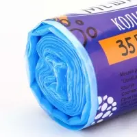 Мешки для мусора 35 л, ПНД, 10 мкм, 30 шт. в рулоне, синие
