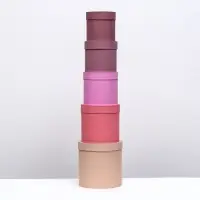 Набор шляпных подарочных коробок 5 в 1&laquo; Кофейный&raquo;, 23&times;23 - 14&times;14 см