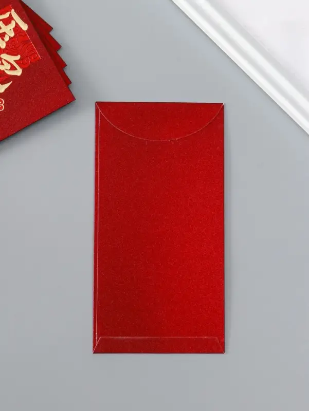 Конверт денежный бумага Конверт денежный бумага "Пожелание удачи, богатства" набор 6 шт тиснение блеск 9х17 см