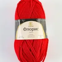 Пряжа &laquo;Флорис&raquo; 95 % мериносовая шерсть, акрил 5 % 150 м/100 г (046 красный)