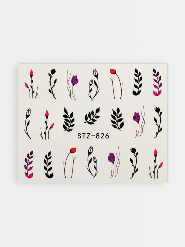 Слайдеры для ногтей «Тюльпаны», разноцветные Слайдеры для ногтей «Тюльпаны», разноцветные