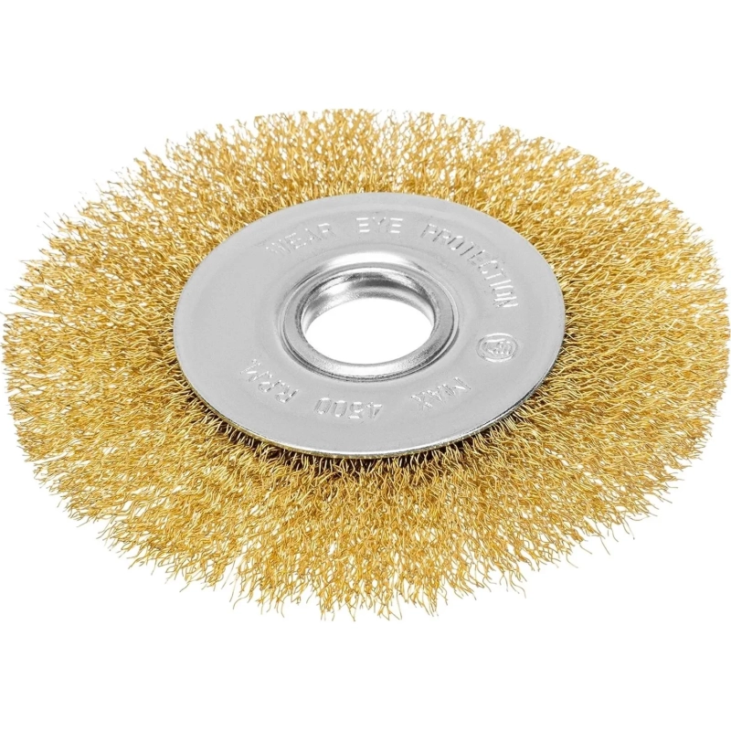 Корщетка для УШМ MATRIX d125х22мм, радиальная, латунная, витая (74656)