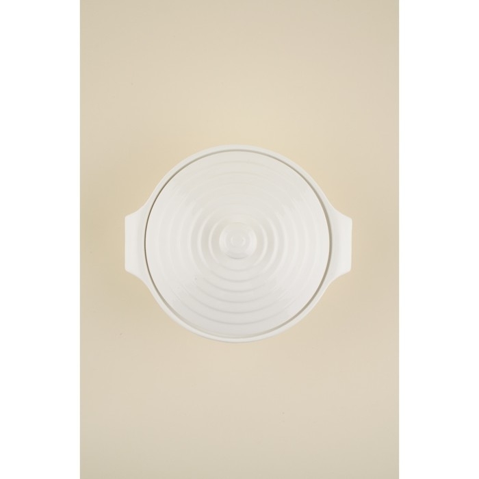 Кастрюля из жаропрочной керамики Доляна «Бруно», 1,57 л, 24,5×21,5×8 см, цвет белый Кастрюля из жаропрочной керамики Доляна «Бруно», 1,57 л, 24,5×21,5×8 см, цвет белый