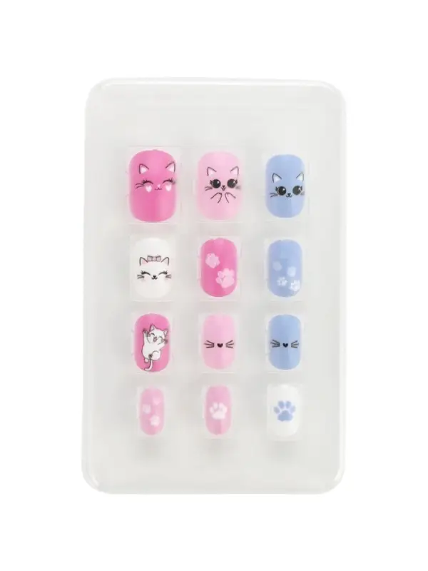 Накладные ногти детские &laquo;Милая кошечка&raquo;, 12 шт.