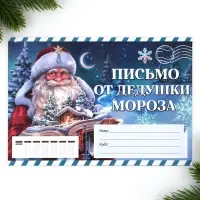 Письмо от Деда Мороза, конверт А5, с раскраской «Сказочный новый год»
