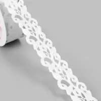 Лента фигурная &laquo;Вьюнчик&raquo;, 25 мм, 9&plusmn;0.5 м, белая