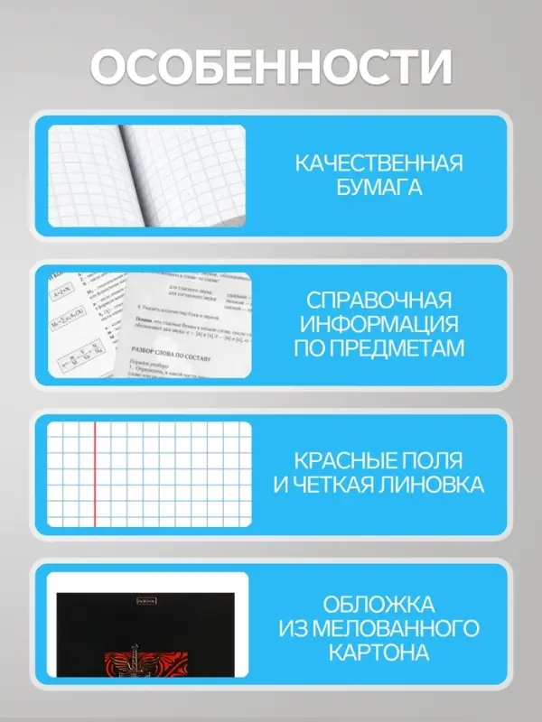 Тетради предметные Hatber &laquo;Салют предметов&raquo;, 12 предметов, 48 листов, со справочной информацией, обложка из мелованного картона
