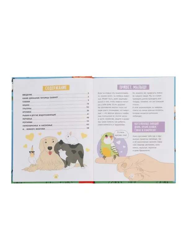 Энциклопедия в твёрдом переплёте Энциклопедия в твёрдом переплёте "Домашние питомцы", 72 стр.