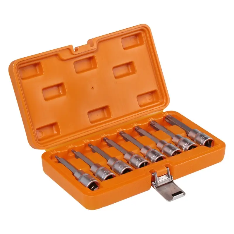 Набор головок 1/2"DR со вставками TORX, L=100мм, 8пр. (T20-T60), кейс
