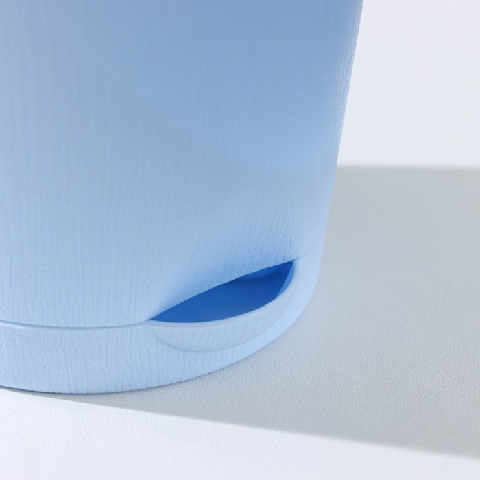 Горшок для цветов с прикорневым поливом «Альянс», 0,4 л, d=10 см, h=8,5 см, голубой Горшок для цветов с прикорневым поливом «Альянс», 0,4 л, d=10 см, h=8,5 см, голубой