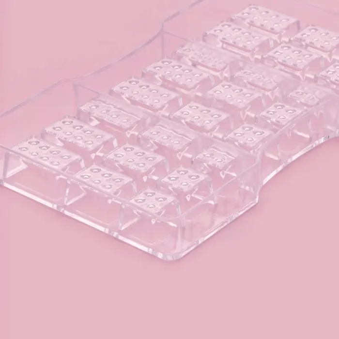 Форма для конфет и шоколада &laquo;Лего&raquo;, пластик, 24 ячейки, 20&times;12&times;2.5 см, глубина 1.5 см, прозрачная