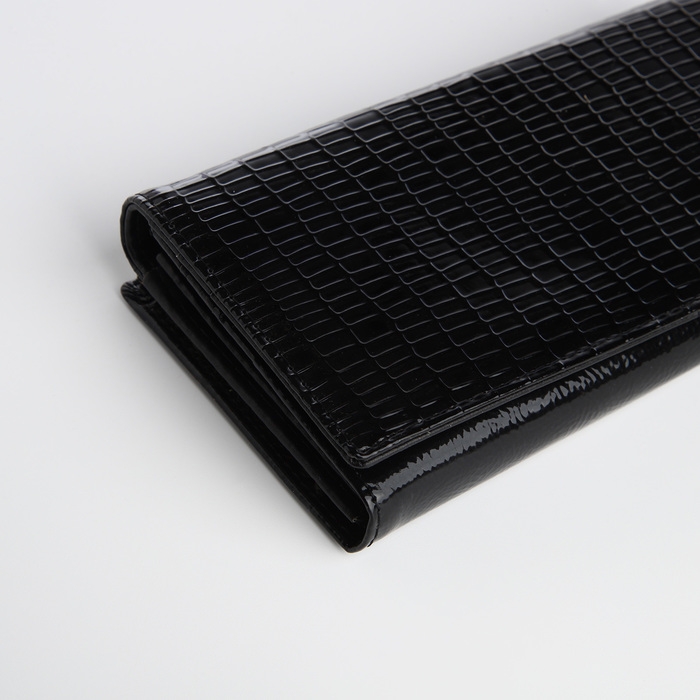 Кошелёк женский на магните, цвет чёрный Кошелёк женский на магните, цвет чёрный