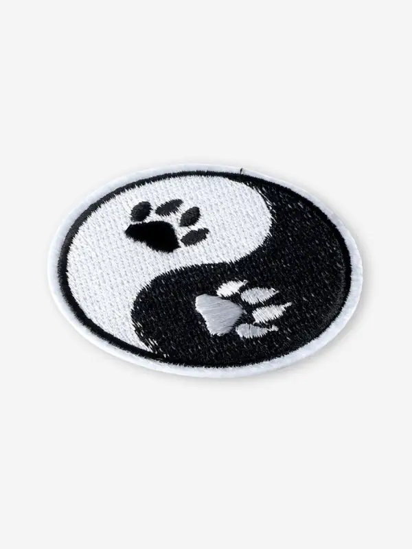 Термоаппликация «Инь-Ян», 6×6 см, чёрно-белая Термоаппликация «Инь-Ян», 6×6 см, чёрно-белая