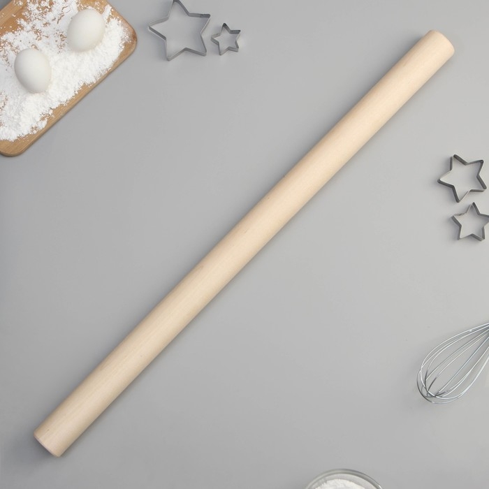 Скалка прямая Доляна, 70×4,3 см, берёза Скалка прямая Доляна, 70×4,3 см, берёза