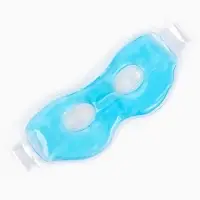 Маска для лица гидрогелевая, охлаждающая/согревающая, 23&times;10&times;0.5 см, синяя