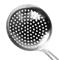 Шумовка для казана Шафран, 43 см, диаметр 16 см, узбекская, с деревянной ручкой, металл